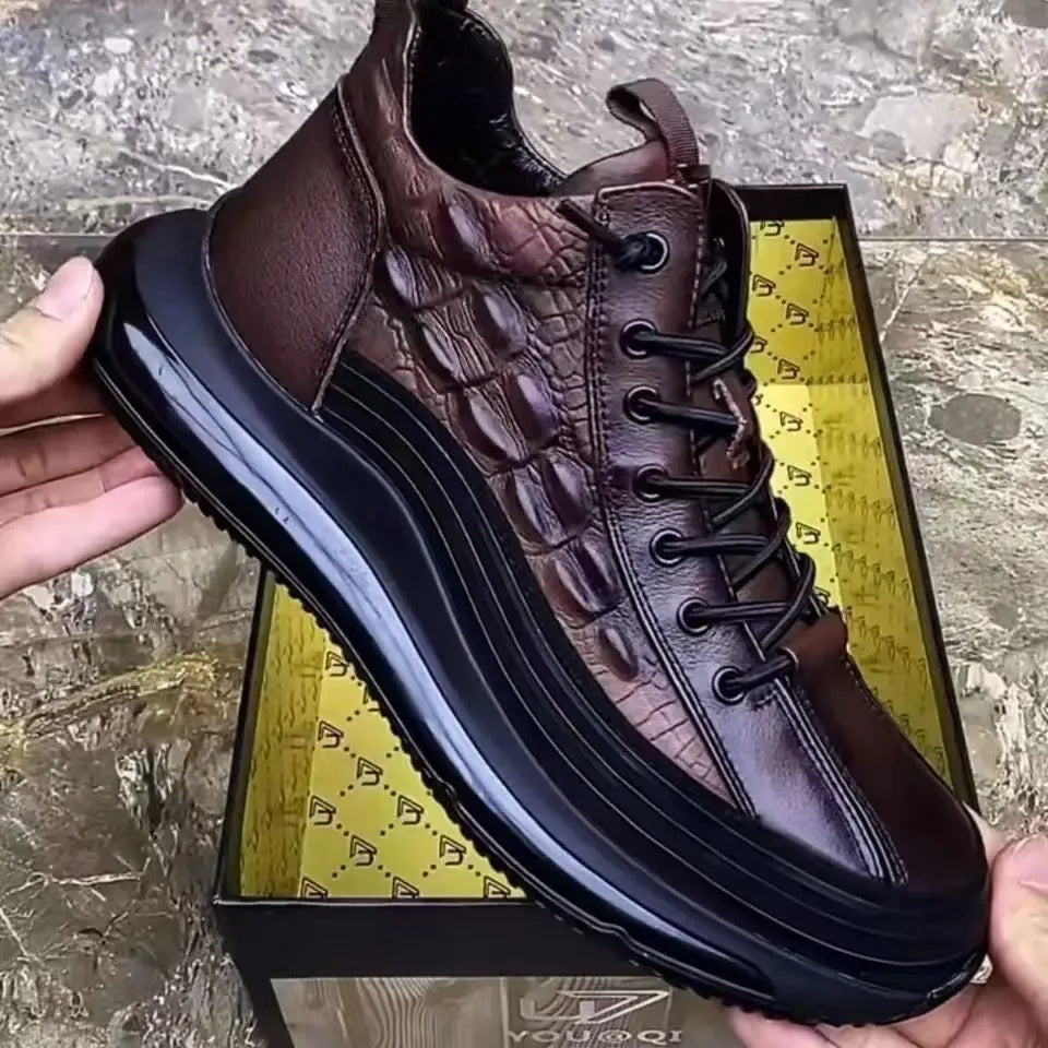 レンズミ | Scarpe casual da uomo con stampa coccodrillo e cuscinetto d’aria (stile italiano)